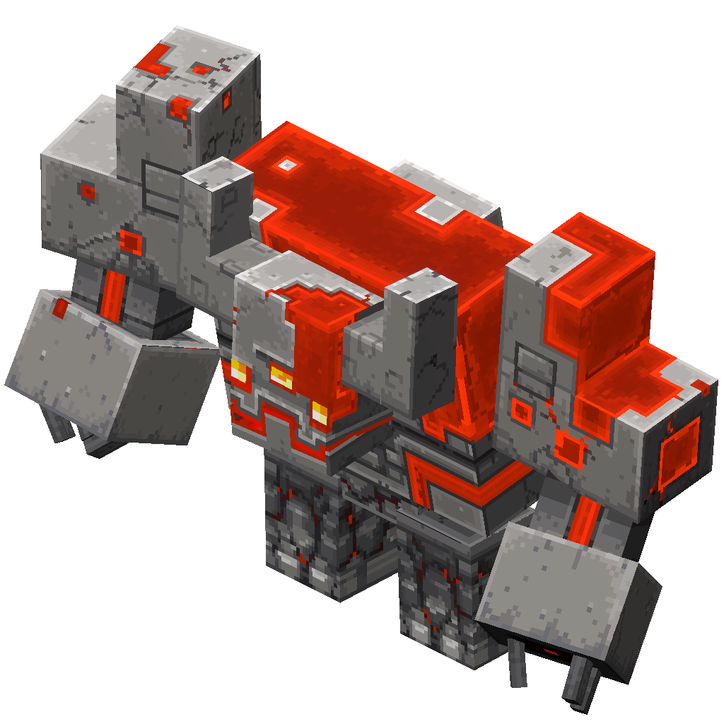 Ilustración de la monstruosidad de redstone de Minecraft Dungeons