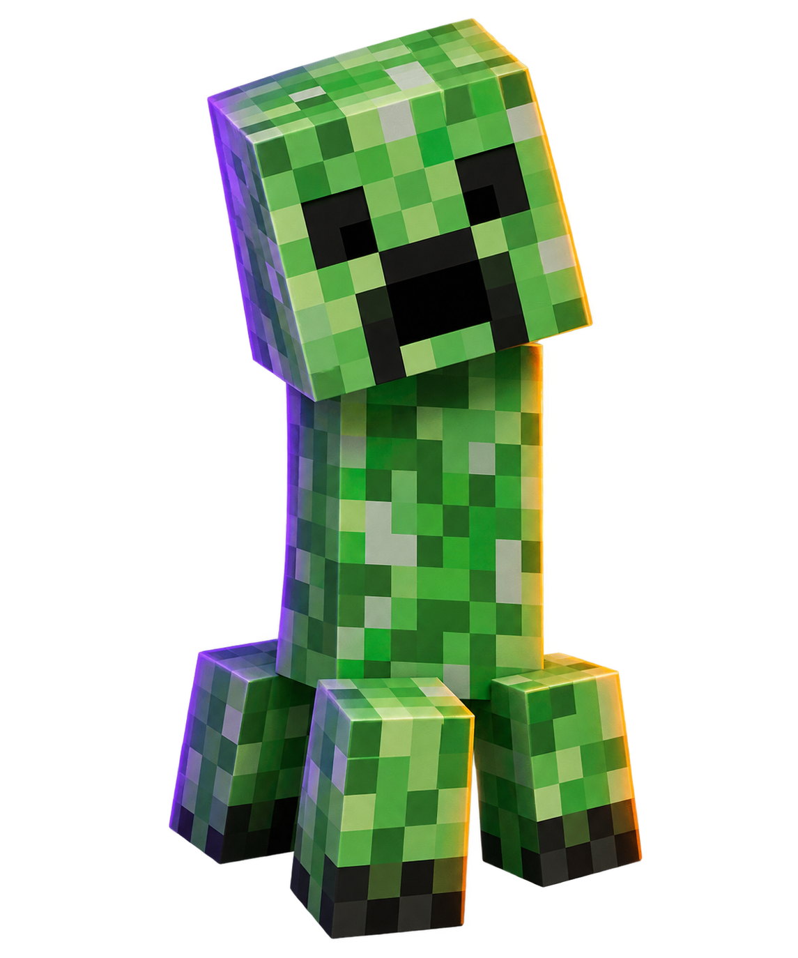 Creeper con la cabeza inclinada y expresión curiosa